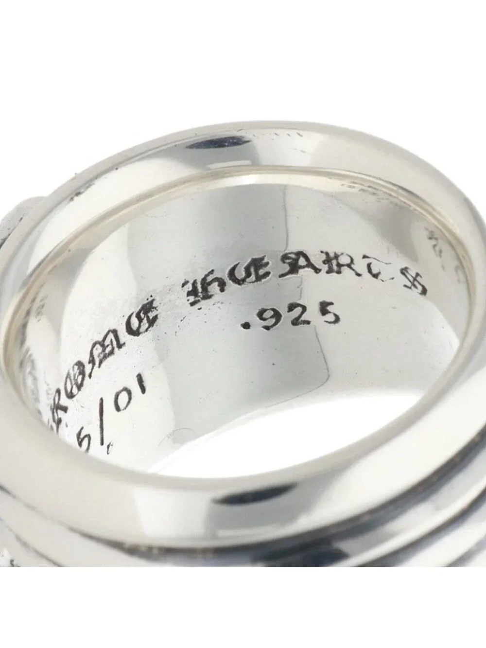 Chrome Hearts Dagger Heart Silver Ring